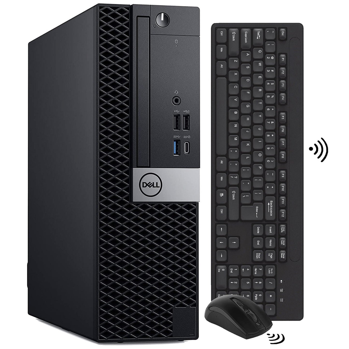Dell Desktop PC OptiPlex 7070 SFF Business Computer, Intel Hexa-Core i5 / i7 - 9th Gen Processor, 16GB - 32GB DDR4 RAM, 512GB - 2TB SSD, Windows 11 Pro, Wireless Keyboard and Mouse - Refurbished