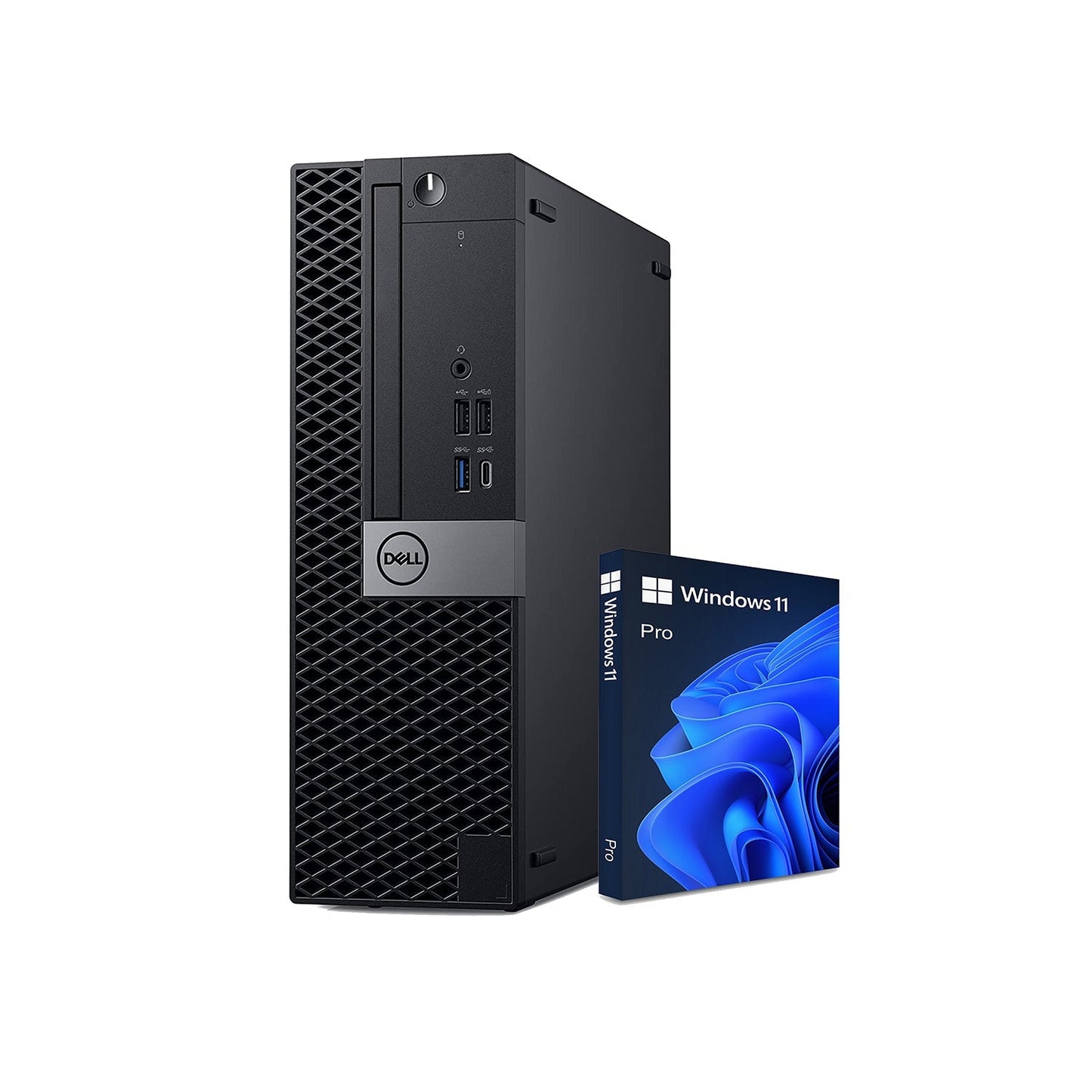 Dell Desktop PC OptiPlex 7070 SFF Business Computer, Intel Hexa-Core i5/i7 - 8th Gen Processor, 16GB - 32GB DDR4 RAM, 512GB - 2TB SSD, Windows 11 Pro, Keyboard and Mouse - Refurbished