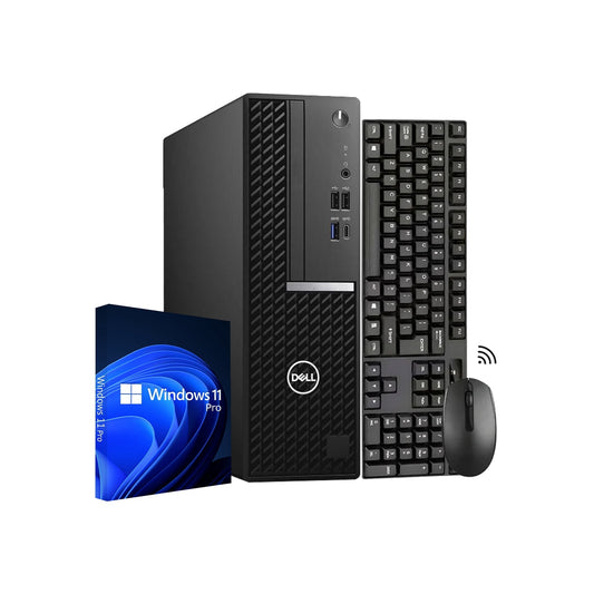 Dell Desktop PC OptiPlex 7080 SFF Business Computer | Intel Hexa-Core i5 / i7 -10th Gen Processor | 16GB - 32GB DDR4 RAM | 512GB - 2TB SSD | Windows 11 Pro | Wireless Keyboard and Mouse - Refurbished