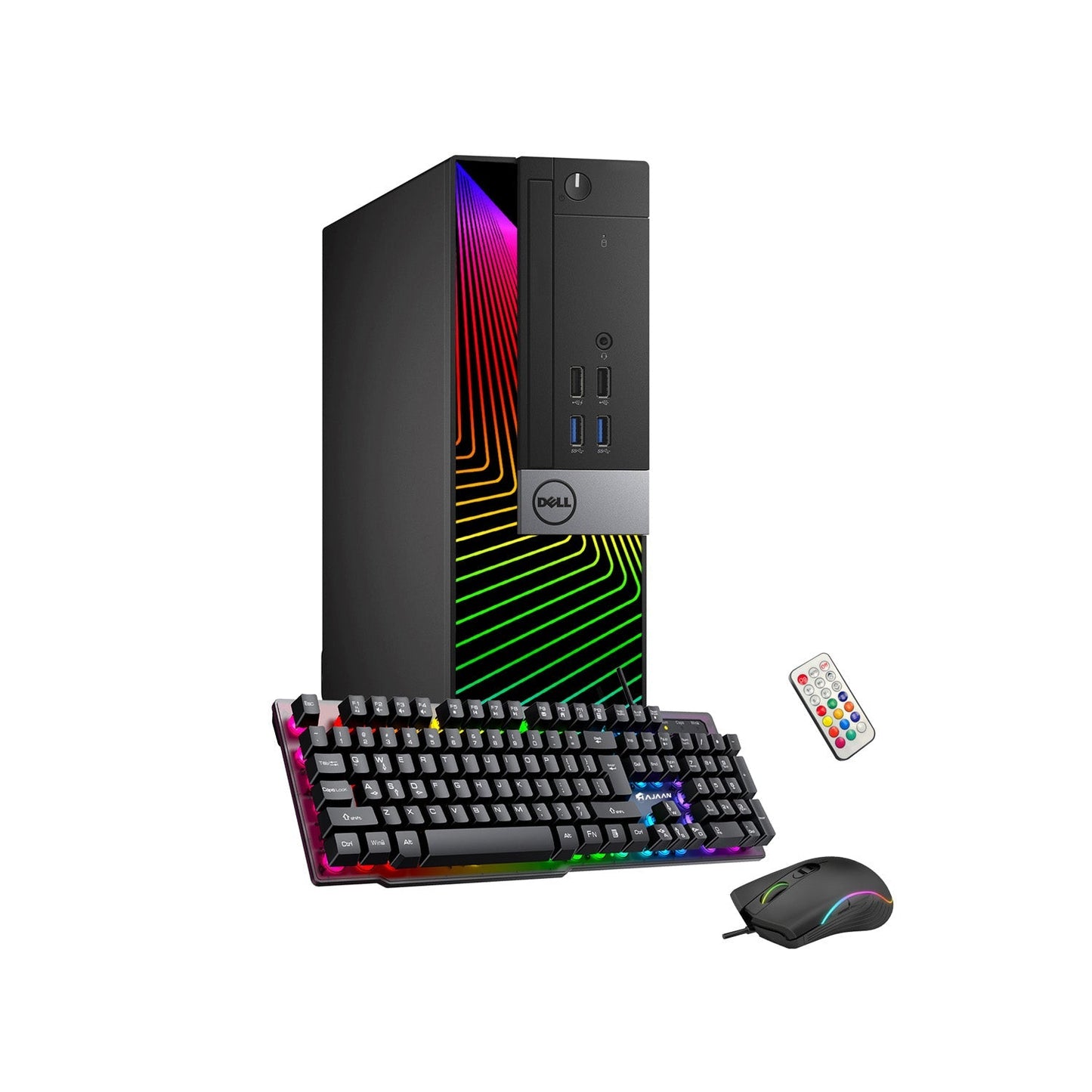 Dell OptiPlex 5060 RGB Desktop Computer - Intel i5-8500 Six Core (4.1GHz Turbo) | 32GB DDR4 RAM | 1TB /2TB SSD | GT 730/ 1030/ RX 550 WiFi + Bluetooth | Windows 11 Pro - Refurbished