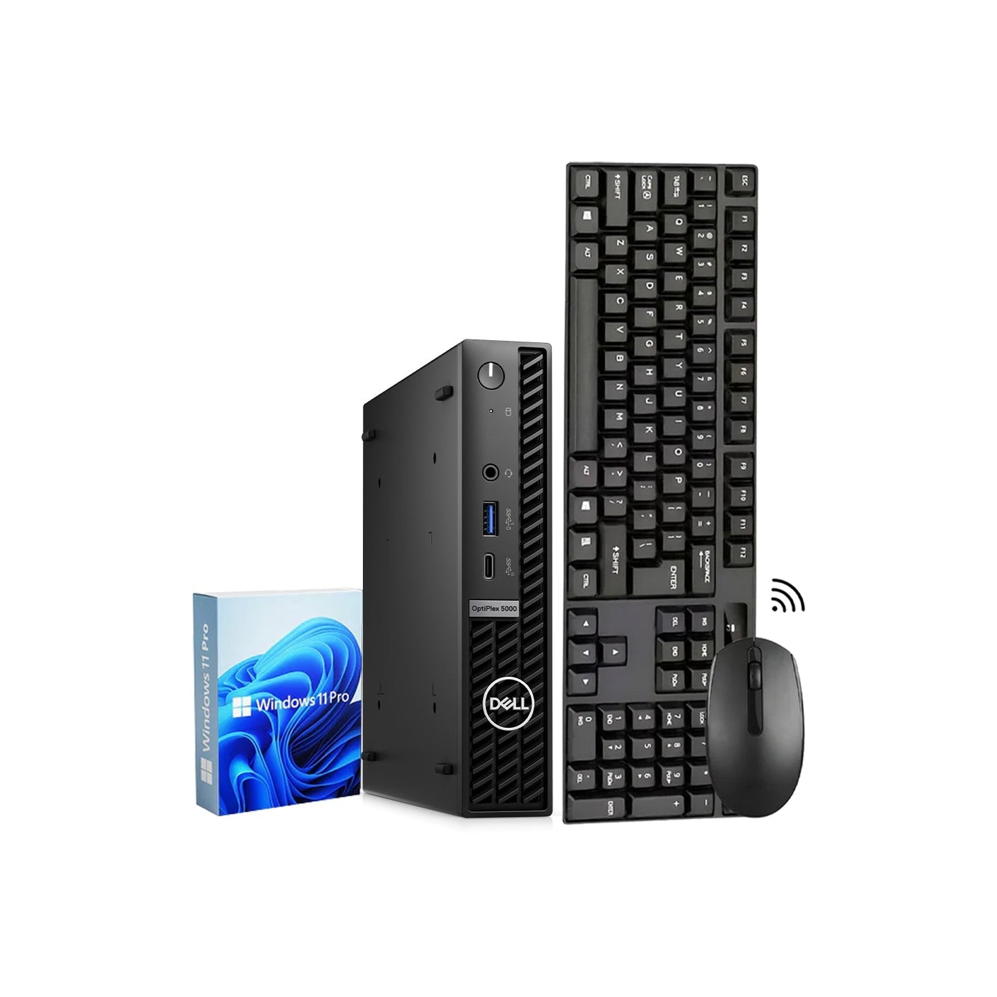 Dell OptiPlex 5000 Micro Business  Desktop  PC, Intel Hexa-Core i7 -12th Gen Processor Up to 4.70GHz, 16GB - 32GB DDR4 RAM, 512GB - 2TB SSD, Windows 11 Pro, Wireless Keyboard and Mouse - Refurbished