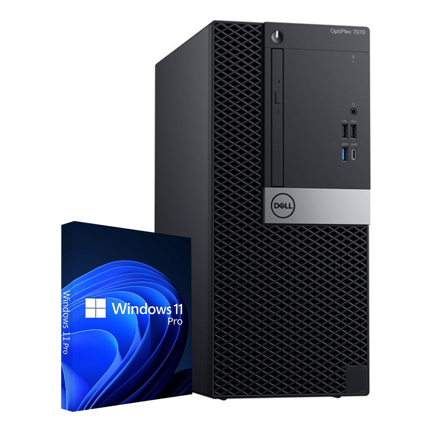 Dell OptiPlex 7070 Tower Business Desktop PC, Intel Core i7-9700 Up to 4.70GHz Processor, 16GB - 32GB DDR4 RAM, 512GB - 2TB SSD, Windows 11 Pro, Keyboard and Mouse, WIFI - Refurbished