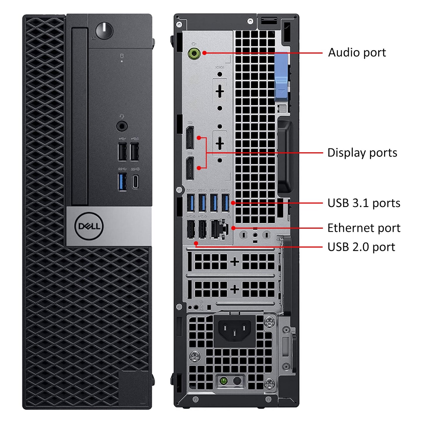 Dell Desktop PC OptiPlex 7070 SFF Business Computer, Intel Hexa-Core i5/i7 - 8th Gen Processor, 16GB - 32GB DDR4 RAM, 512GB - 2TB SSD, Windows 11 Pro, Keyboard and Mouse - Refurbished