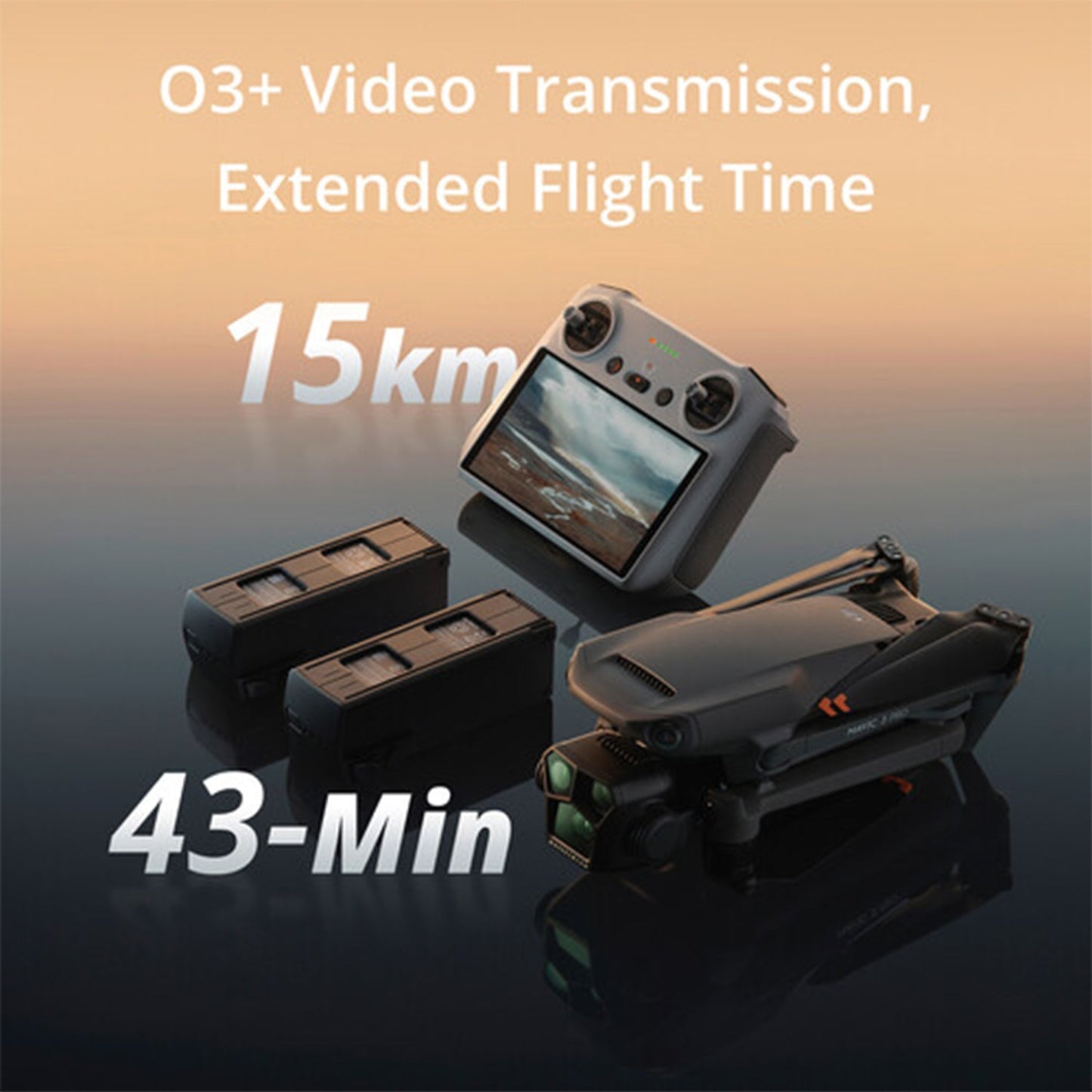DJI Mavic 3 Pro Fly More Combo (DJI RC) Drone | DJI RC Remote Controller | Ominidirectional Obstacle Sensing | Under 958 g | 43-Min Max Flight Time | Distance up to 28 Km - (CP.MA.00000660.01)