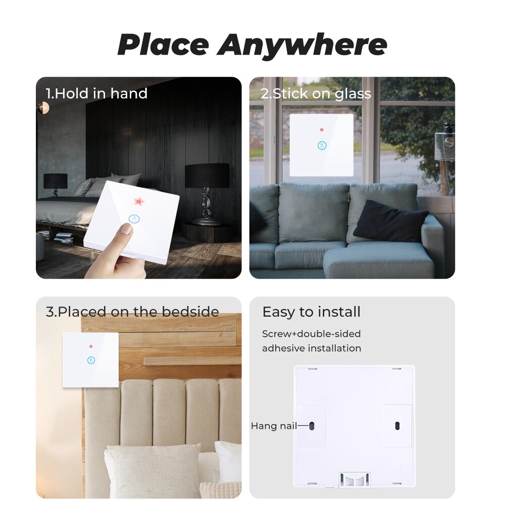 SMATRUL Tuya Smart APP WiFi Touch Wall Switch Light Wireless RF 433Mhz DIY Relay Timer Module Google Home Alexa 110V 220V On Off