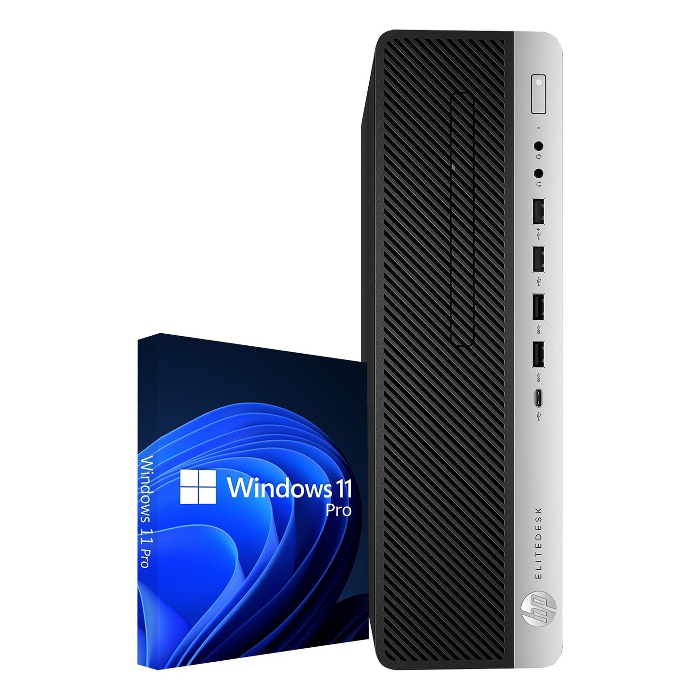 HP EliteDesk 800 G4 SFF Business Desktop Computer PC - Intel Core i5/ i7 - 8th Gen Processor, 16GB - 32GB DDR4 RAM, 512GB - 2TB SSD, Windows 11 Pro, Wired Keyboard and Mouse - Refurbished