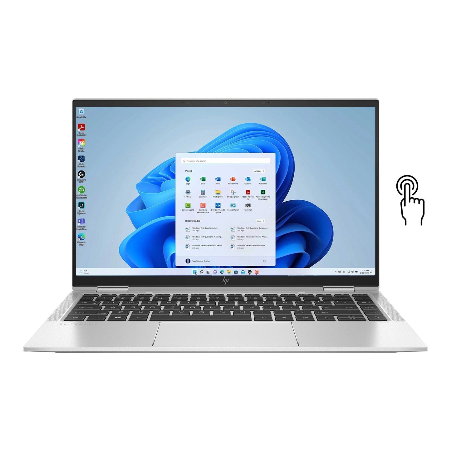 HP EliteBook x360 1040 G7 2 -in- 1 Notebook Laptop | Intel Quad-Core i5 - (10310U) 10th Gen | 16GB DDR4 RAM | 256GB - 2TB NVMe SSD | Windows 11 Pro | FHD Touch Screen, Backlit Keyboard - Refurbished