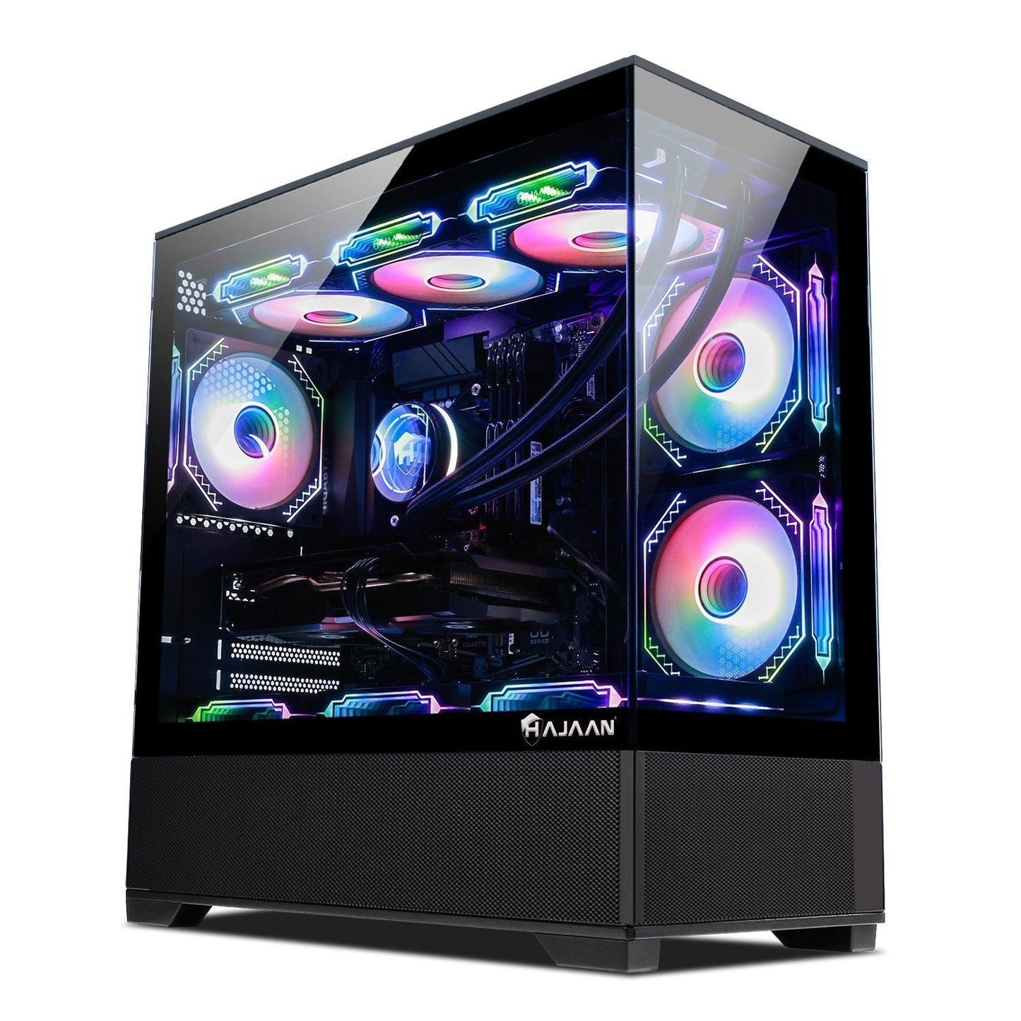 HAJAAN SuperX Gaming PC – Intel i9 11900KF - GeForce RTX 3060/3070/3080/4060/4060Ti/4070/4070Ti - 32GB DDR4 - 1TB NVMe SSD - Windows 11 Pro - WiFi - Bluetooth - Mechanical Keyboard Mouse