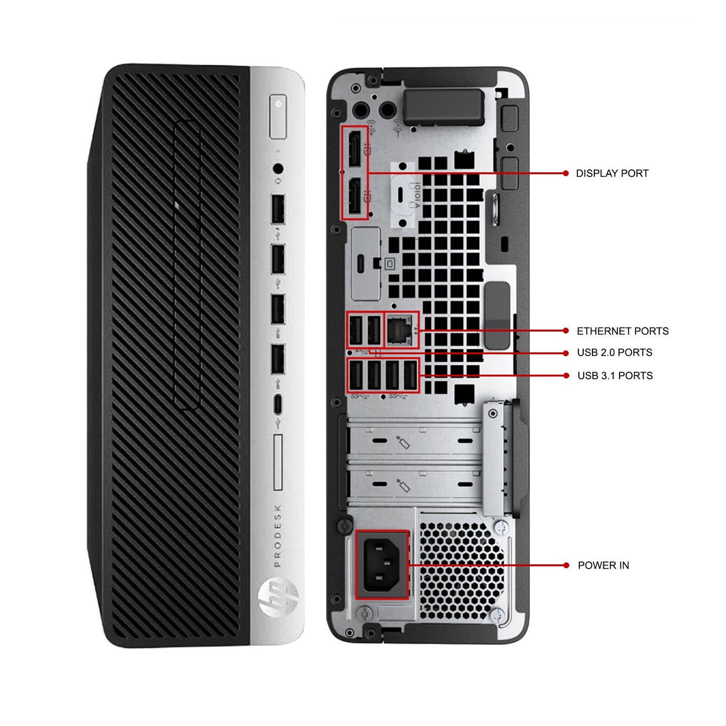 HP ProDesk 600 G5 SFF Business Desktop Computer PC(Intel Core i5/i7 - 9th Gen Processor| 16GB - 32GB DDR4 RAM| 512GB - 2TB SSD| WINDOWS 11 PRO) Wireless Keyboard and Mouse - Refurbished