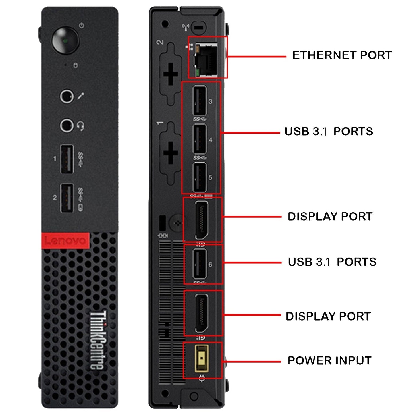 Lenovo ThinkCentre M710q Tiny Desktop Computer Mini PC | Intel Core (i3 - 6100T) (i5 - 7400T) (i5 - 6500T) | 8GB - 32GB DDR4 RAM | 256GB - 1TB SSD | Windows 10 Pro | WIFI - Refurbished