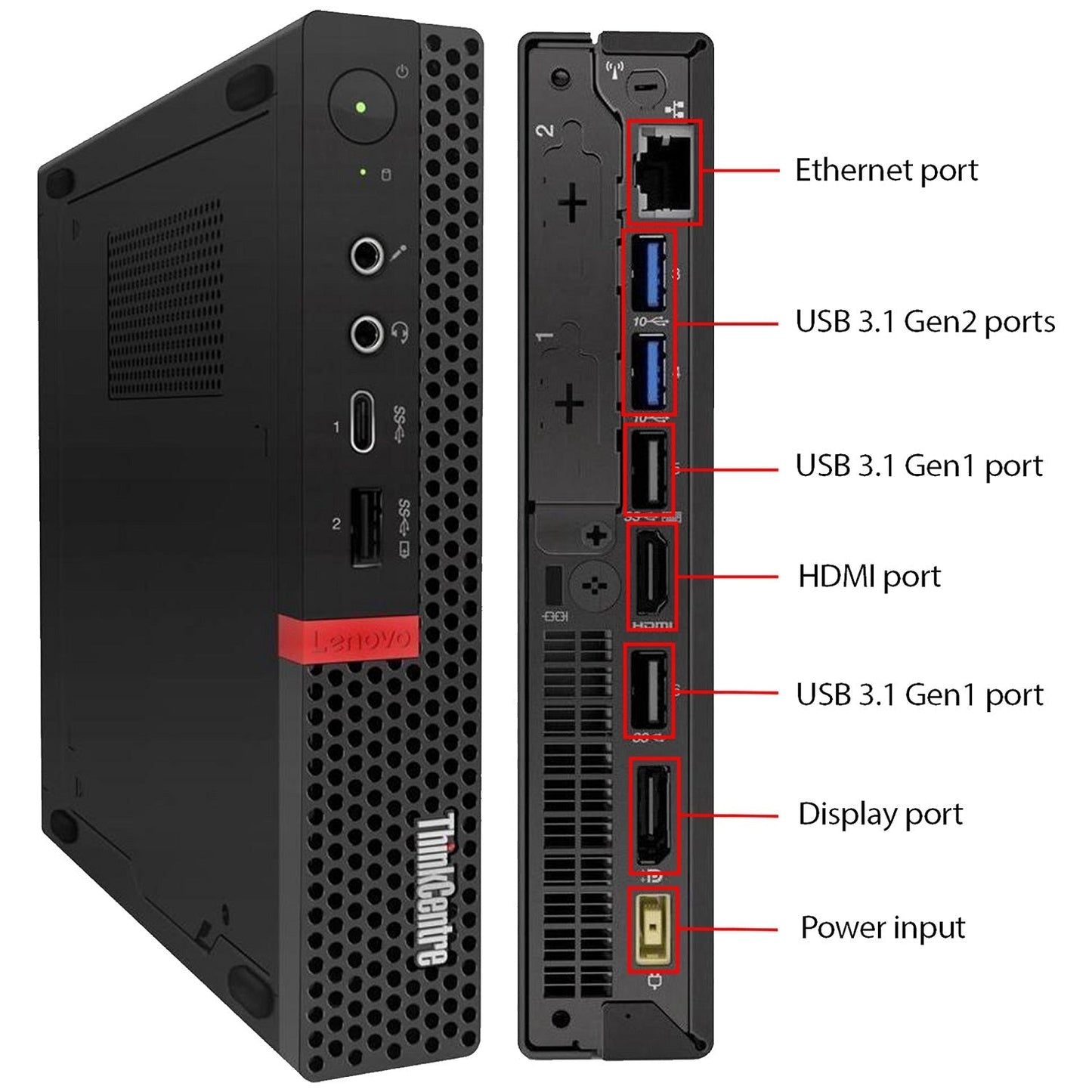 Lenovo ThinkCentre M720q Mini Windows 11 Pro Professional Desktop Tiny PC - Intel Core i5 - (8500T) 8th Gen Up to 3.50GHz Processor / 16GB - 32GB DDR4 RAM / 512GB - 2TB SSD / Wireless Keyboard & Mouse) - Refurbished