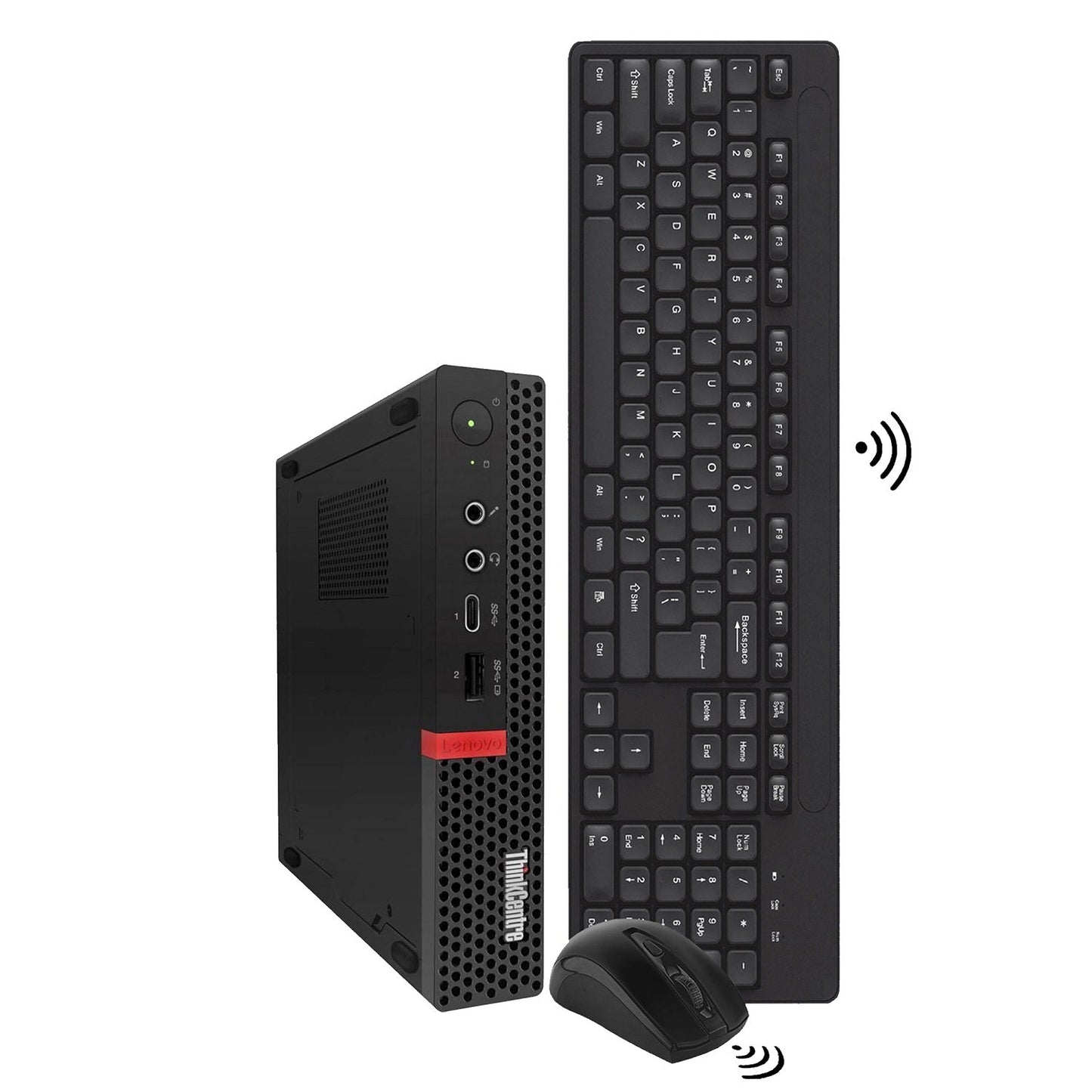 Lenovo ThinkCentre M720q Mini Windows 11 Pro Professional Desktop Tiny PC - Intel Core i5 - (8500T) 8th Gen Up to 3.50GHz Processor / 16GB - 32GB DDR4 RAM / 512GB - 2TB SSD / Wireless Keyboard & Mouse) - Refurbished