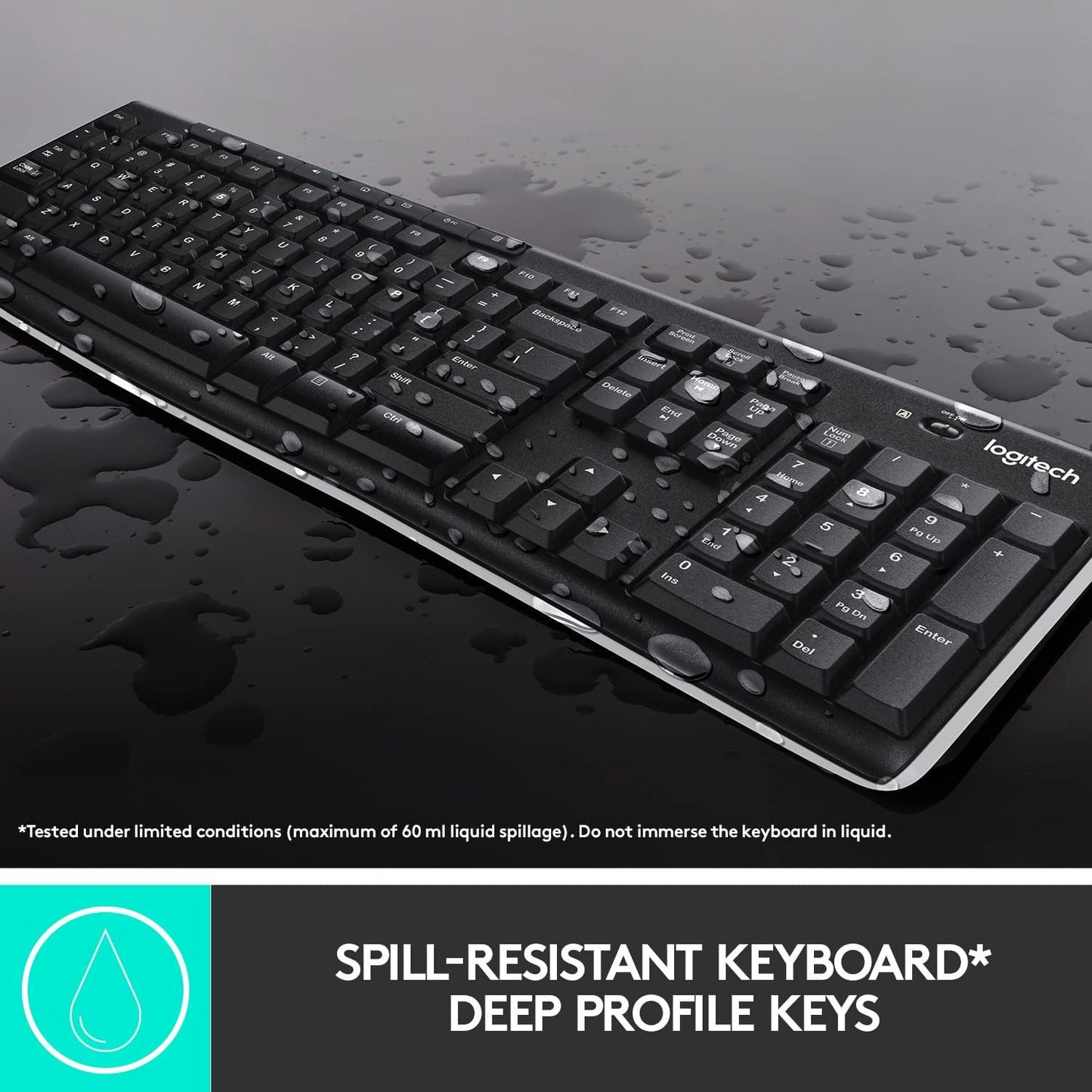 Logitech MK270 Wireless Keyboard and Mouse Combo for Windows and Chrome OS, 2.4 GHz Wireless, Optical Mouse - Compatible with PC & Laptop (920-004536)