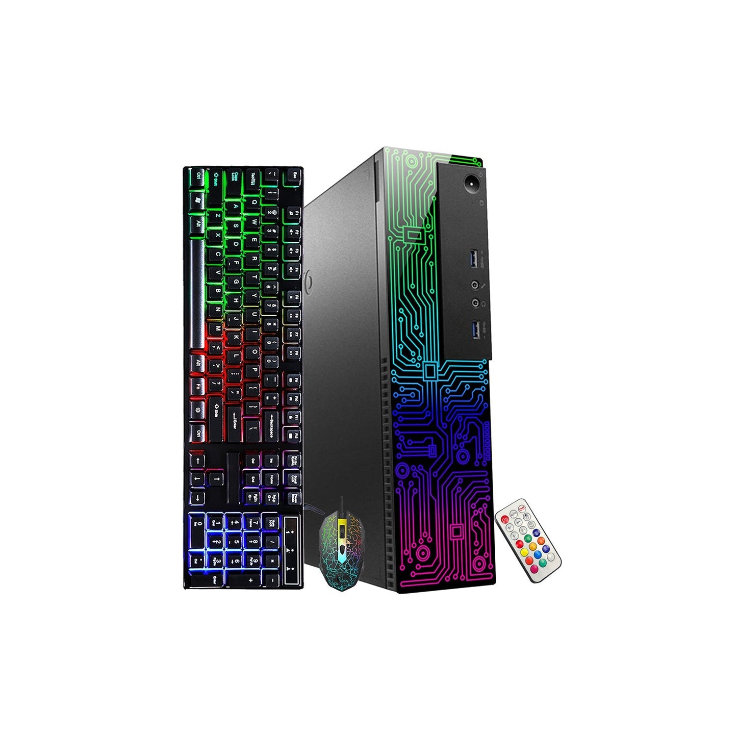 Lenovo ThinkCentre RGB SFF Desktop Computer, Intel Core i5-6500, RX 550/1030, 16GB -32GBRAM | 512GB - 2TB SSD, 4K 2-Monitor Support, Wi-Fi, Bluetooth - Windows 10 Pro - Refurbished