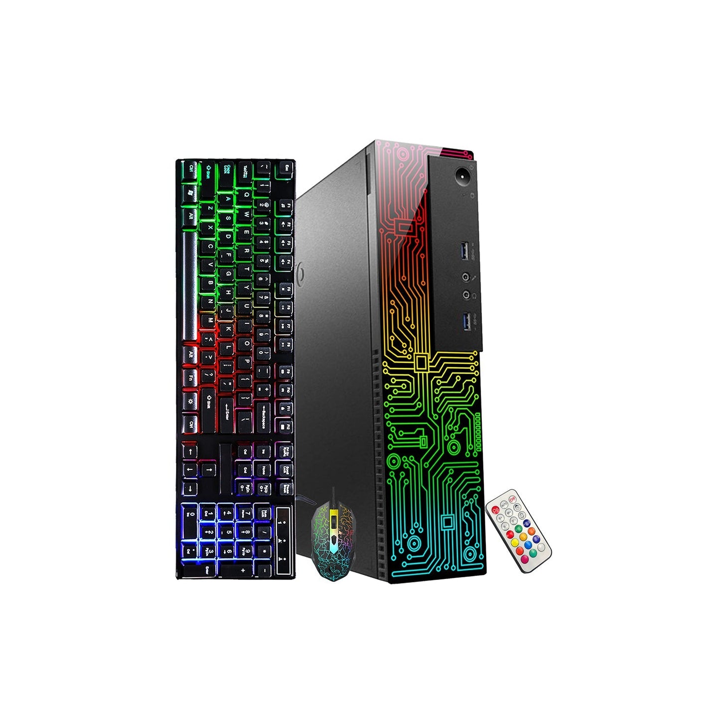 Lenovo ThinkCentre RGB SFF Desktop Computer, Intel Core i5-6500, RX 550/1030, 16GB -32GBRAM | 512GB - 2TB SSD, 4K 2-Monitor Support, Wi-Fi, Bluetooth - Windows 10 Pro - Refurbished