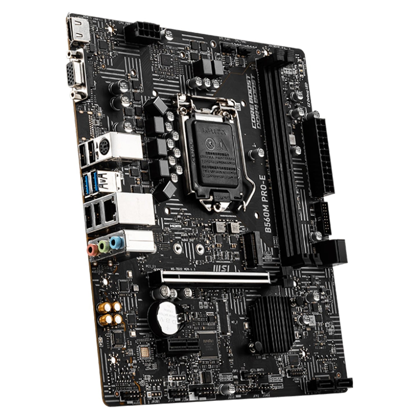 MSI B560M PRO-E Motherboard, MATX - Support 11th/10th Gen Intel Processors, PCI-E Steel Armor With Frozr AI Cooling, 64GB DDR4 Max Memory, HDMI, VGA