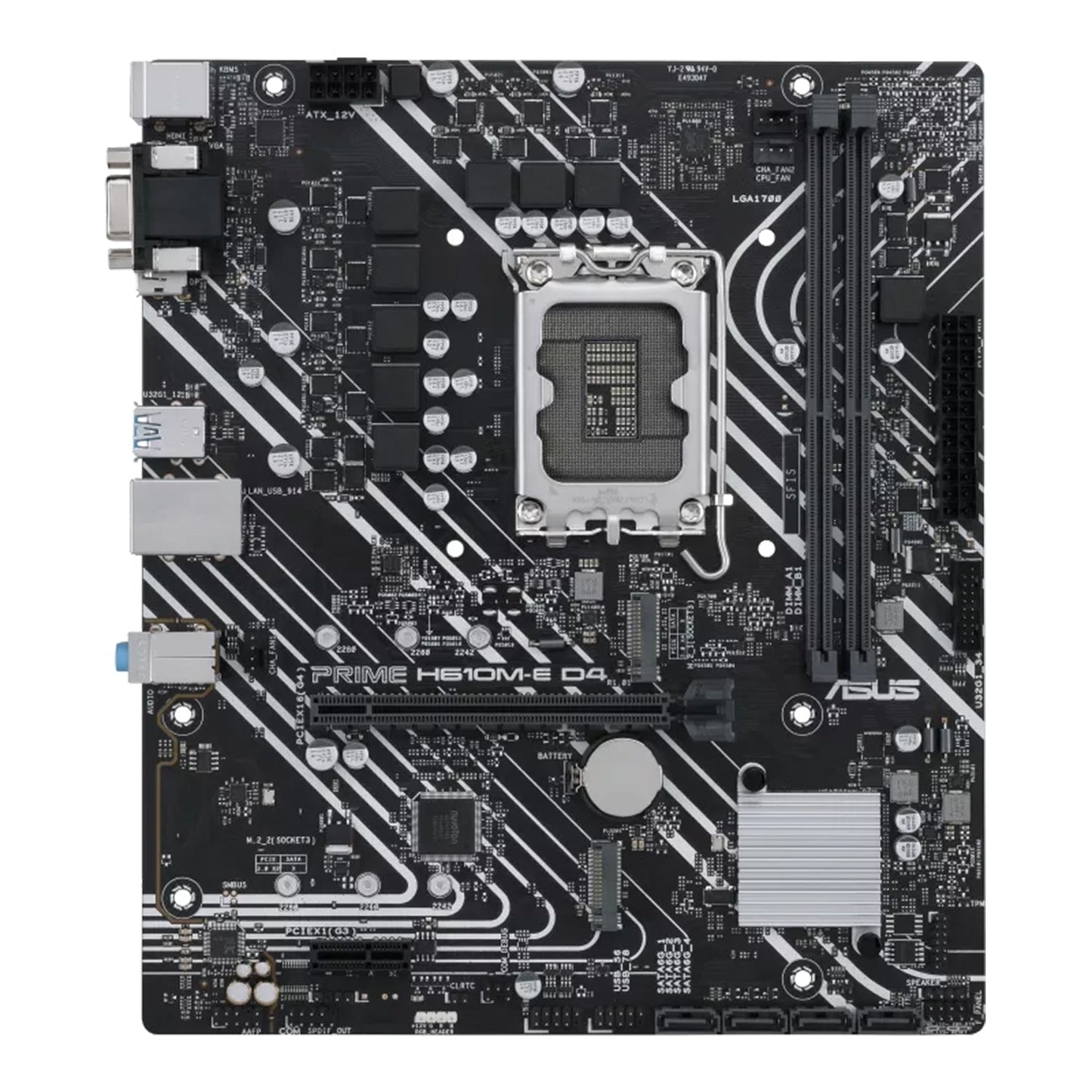 ASUS PRIME H610M-E-CSM Motherboard - Support 14th/13th/12th Gen Intel Processors, DIY Friendly With PCIe 4.0, 64GB DDR4 Max Memory, HDMI / Display Port