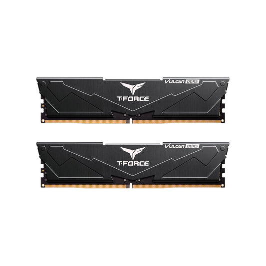 TEAMGROUP T-FORCE VULCAN 32GB Kit (2x 16GB), DDR5 Desktop Memory - INTEL XMP/ AMD EXPO, 6000MHz Frequency, CL38 Module RAM Black - (FLBD532G6000HC38ADC01)