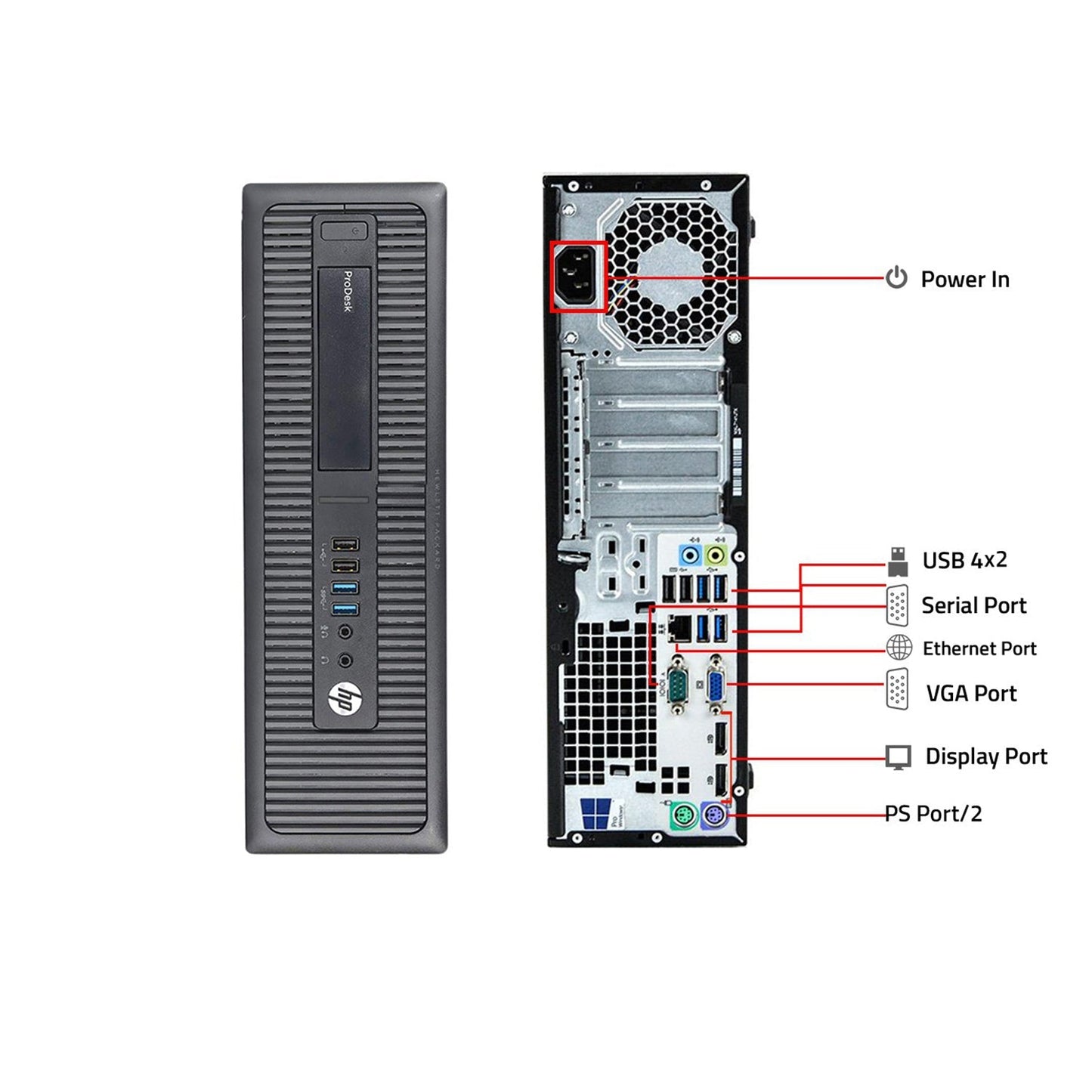 HP ProDesk SFF Desktop Computer with NVIDIA GeForce GT 1030 - AMD Radeon RX550 4GB | Intel Core i7-6700 Processor 3.40 GHz |8GB - 32GB DDR4 RAM| 256GB - 1TB SSD| Windows 10 Pro WIFI with Keyboard & Mouse - Refurbished