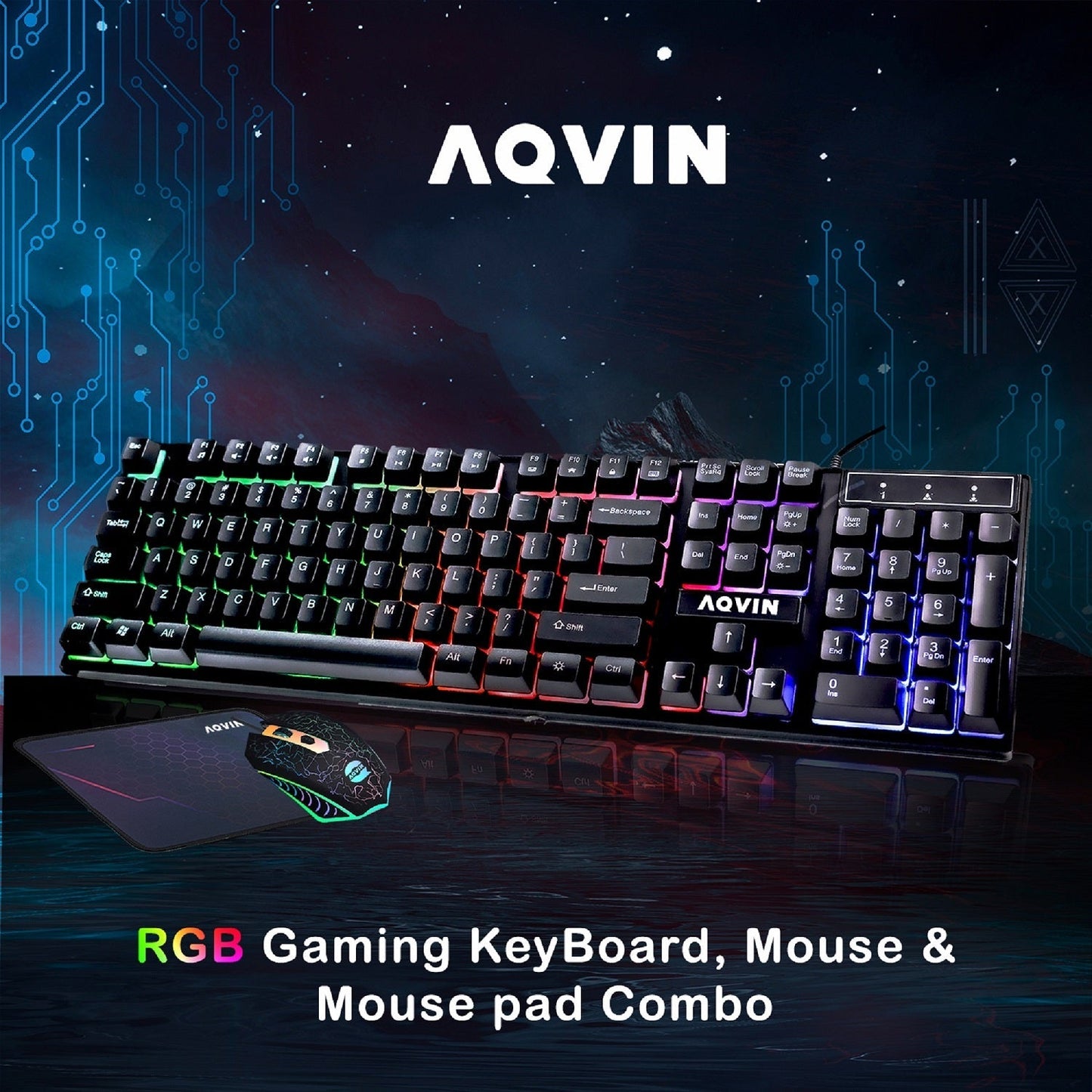 AQVIN Z-Force Gaming Desktop Tower PC/ 24 and 27 inch Curved Screen/ Intel Core i7 up to 4.60 GHz Processor/ RX 580, GTX 1660s, RTX 3050, 3060,4060/ 32GB DDR4 RAM/ 1TB - 2TB SSD/ WIFI/ Windows 11 Pro