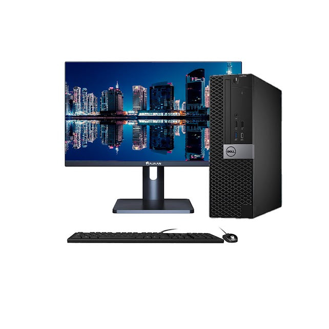 Dell Computer OptiPlex SFF Desktop PC| Intel Core i7 up to 4.20 GHz Processor| 8GB - 32GB DDR4 RAM| 512GB - 2TB SSD| Windows 10 Pro| New 24 - 27 inch FHD Monitor| HDMI| WIFI - Refurbished