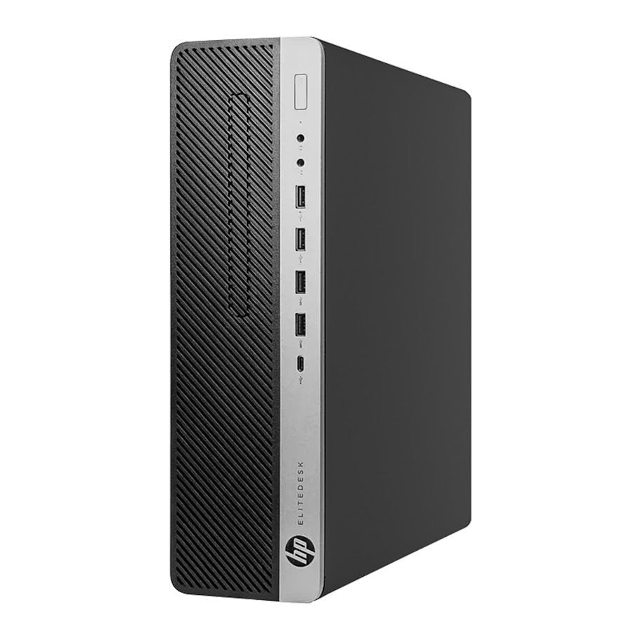 HP EliteDesk 800 G4  SFF Desktop PC - Intel Core i5 - 8th Gen Up to 4.10 GHz Processor, 16GB DDR4 RAM, 512GB - 1TB SSD, Windows 11Pro, New 24/27 inch FHD Monitor, RGB Speaker / SoundBar / Headset - Refurbished